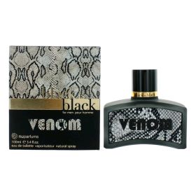 Black is Black Venom by NuParfums, 3.4 oz Eau De Toilette Spray for Men