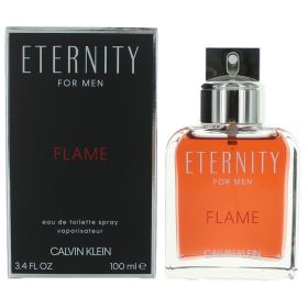 Eternity Flame by Calvin Klein, 3.4 oz Eau De Toilette Spray for Men