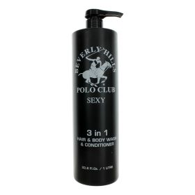 BHPC Sexy by Beverly Hills Polo Club, 33.8 oz 3-in-1 Hair & Body Wash & Conditioner for Men