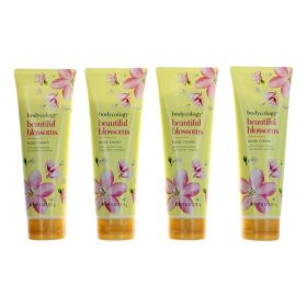 Beautiful Blossoms by Bodycology, 4 Pack 8 oz Moisturizing Body Cream for Women