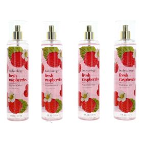 Fresh Raspberries by Bodycology, 4 Pack 8 oz Fragrance Mist for Women