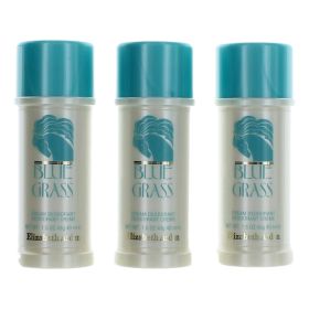 Blue Grass by Elizabeth Arden, 3x1.5 oz (4.5 oz total) Cream Deodorant for Women