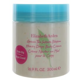 Green Tea Sakura Blossom by Elizabeth Arden, 16.9 oz Honey Drops Body Cream for Women