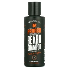 Wild Willies Progro Fortified Beard Wash Shampoo With Biotin and Caffeine, 4 Oz.