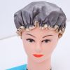 Bathing Cap Women Satin Shower Cap Waterproof Hair Cap Reusable Bath Cap Elastic Shower Hat Hair Care (Set of 3)