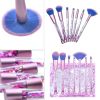 7pcs Crystal Makeup Brushes Kit Cosmetic Eyeshadow Powder Foundation Brush Set