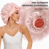 Large Silk Bonnet for Sleeping, Satin Hair Bonnet for Sleeping with Tie Band