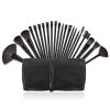 22 Piece Makeup Brush Set; Professional Black Foundation Eyeshadow Brush with Storage Bag for Girls