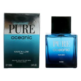 Pure Oceanic by Karen Low, 3.4 oz Eau de Toilette Spray for Men