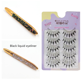 False Eyelashes Self-adhesive Eyeliner Multicolor (Option: F Set-Set)