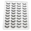 20 Pairs Mink Lashes Natural False Eyelashes Dramatic Volume Fake Lashes Soft Thick Long Eyelashes Wispy Makeup Extension 2022