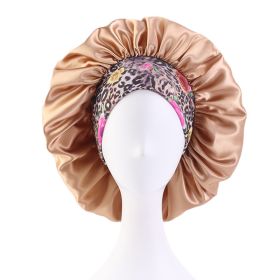 Satin Bonnet Silk Bonnet, Hair Bonnet for Sleeping (Color: Khaki)