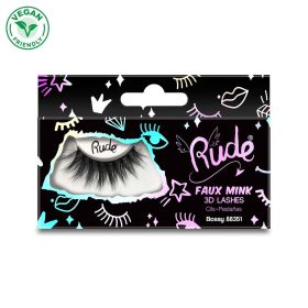 RUDE Essential Faux Mink 3D Lashes (Color: Bossy)