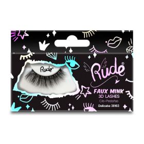 RUDE Essential Faux Mink 3D Lashes (Color: Delicate)