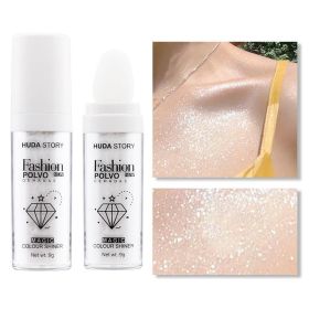 Fairy Dust Highlighting Powder - Full Body Pearlescent Glitter for Face and Eyes, Sparkling Halloween Body Glitter (Color: White#01)