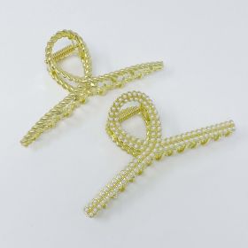 Golden Gem Hair Claw Set (Style: Princess Pearls)