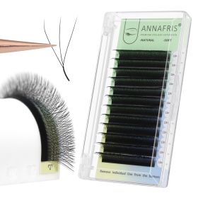 ANNAFRIS 4D YY Shape Eyelash Extension Makeup Mesh Net Cross 2D Y Shape Premade Fans Lash Extension Hand Woven Natural Soft Light Mink False Lashes (Length: 8-15mm Mix, Curl: D)