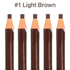 5pcs/Set Eyebrow Pencil Makeup Eyebrow Enhancers Cosmetic Art Waterproof Tint Stereo Types Coloured Beauty Tools (Color: 1-Light Brown)