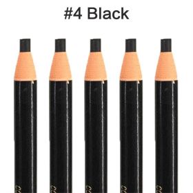 5pcs/Set Eyebrow Pencil Makeup Eyebrow Enhancers Cosmetic Art Waterproof Tint Stereo Types Coloured Beauty Tools (Color: 4-Black)