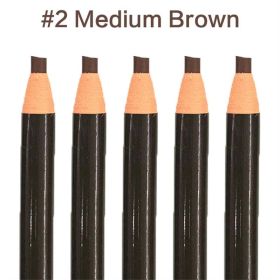 5pcs/Set Eyebrow Pencil Makeup Eyebrow Enhancers Cosmetic Art Waterproof Tint Stereo Types Coloured Beauty Tools (Color: 2-Medium Brown)