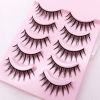 5Pairs Soft Fake Eyelashes Handmade Thick Wispy 3D Faux Mink Eyelash Natural Long Lashes Winged Lash Wholesale Eyelash Extension