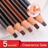 5pcs/Set Eyebrow Pencil Makeup Eyebrow Enhancers Cosmetic Art Waterproof Tint Stereo Types Coloured Beauty Tools