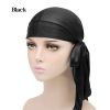 Silky Durags for Men Women 360 Waves with 1 Wave Cap Silky Satin Durag Extra Long Tails Moisture-Tech Fabric Satin Du-Rag