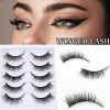 5Pairs Soft Fake Eyelashes Handmade Thick Wispy 3D Faux Mink Eyelash Natural Long Lashes Winged Lash Wholesale Eyelash Extension